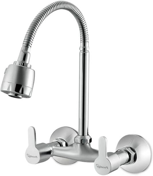 प्रेस्टीज Ocean Dual Flow Sink Mixer with Swivel Spout for Wall Mount – Chrome Finish Brass Sink Mixer with Swivel Spout for Wall Mount – Chrome Finish सिंक मिक्सर नल