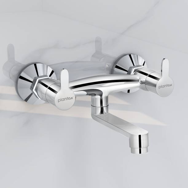 Plantex Pure Brass FLO-816 Wall Mixer with Double Handle Sink/Basin Water Tap FLO-816 Mixer Faucet