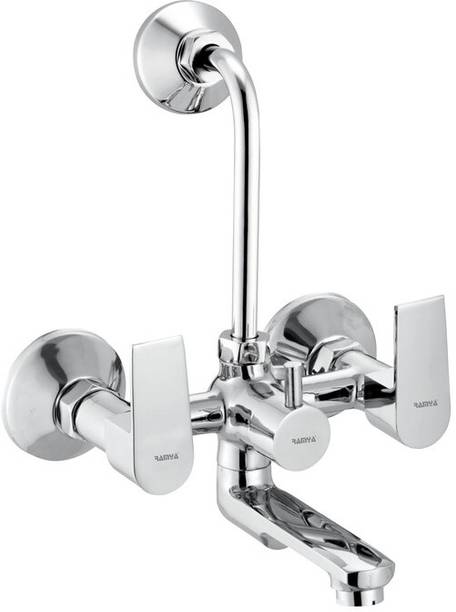 Ramya Rapid Wall Mixer With L Band For Bathroom and Kitchen Chrome Finish Mixer Faucet