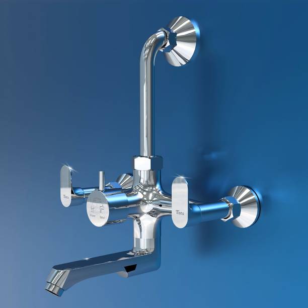 Tisto Wall Mixer for Bathroom 2 in 1 Complete Set | Mixer Tap | 10 Year Warranty | Wall Mixer Faucet