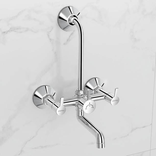 Plantex 2 in 1 Wall Mixer for Bathroom/Mixer L-Bend Provision for Overhead/Mixer Tap Wall Mixer Faucet