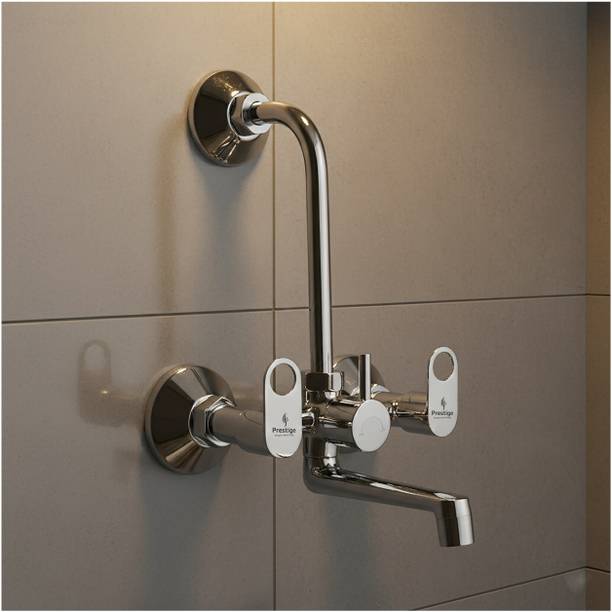Prestige Max Full Brass Wall Mixer with L Bend Pipe and Flanges Wall Mixer Faucet
