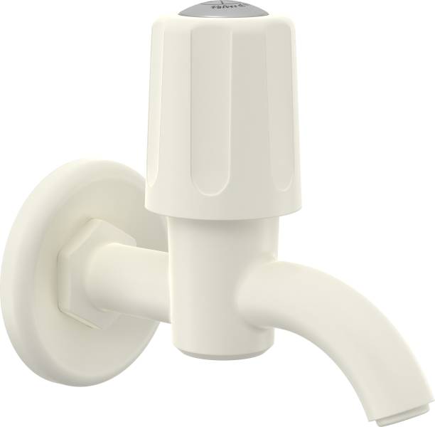 R. N. PTMT Superior Plastic Eco Long Body Bib Cock Taps for bathroom, with Flange wash basin taps (Ivory)_RNSAF05A20 Bib Tap Faucet