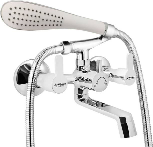 Flipkart SmartBuy FKTWMCR508-Fusion Wall Mixer Telephonic with Crutch | Hand Shower & 1mtr SS Shower Tube Wall Mixer Faucet