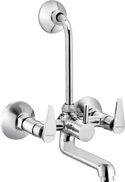 Ramya PACIFIC Wall Mixer With L Band For Bathroom and Kitchen Chrome Finish Mixer Faucet