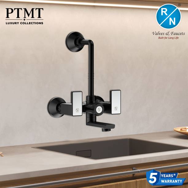 RN Luxury PTMT Alpha Pro Series 15mm Wall Mixer with L-Bend for Bathroom Pack of 1 Wall Mixer Faucet