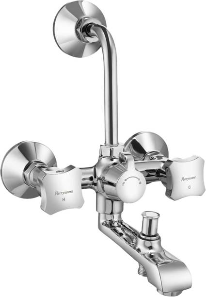 पशोशिम Jade Wall Mixer 3-in-1 | Wall Mounted Bathroom Mixer with Honeycomb Aerator Jade Wall Mixer 3-in-1 वॉल मिक्सर नल