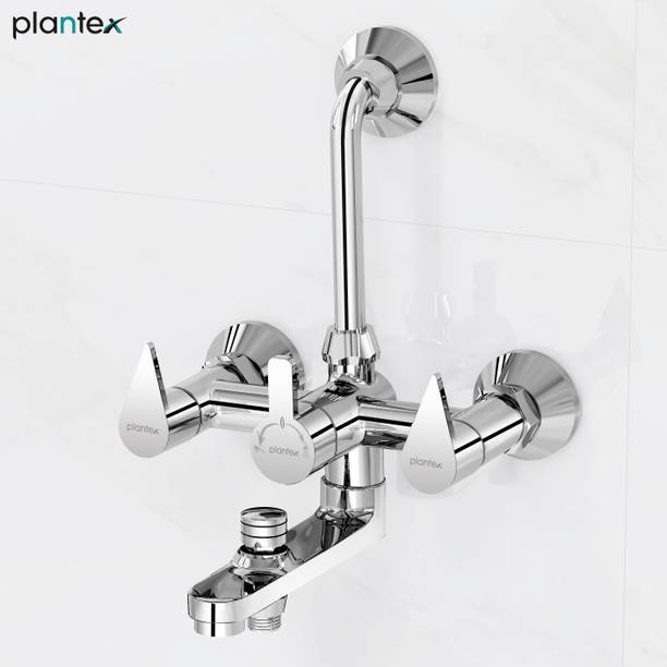 Plantex Virgin Brass PAC-1819 3in1 Telephonic Wall Mixer for Overhead Shower (Mirror) PAC-1819 Wall Mixer Faucet