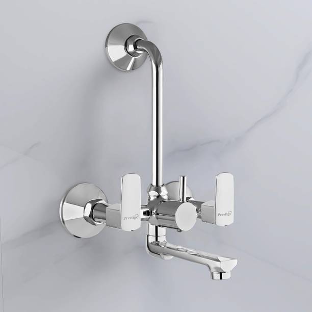 Prestige Amaze Wall Mixer With L Band For Bathroom and Kitchen Chrome Finish Wall Mixer Faucet