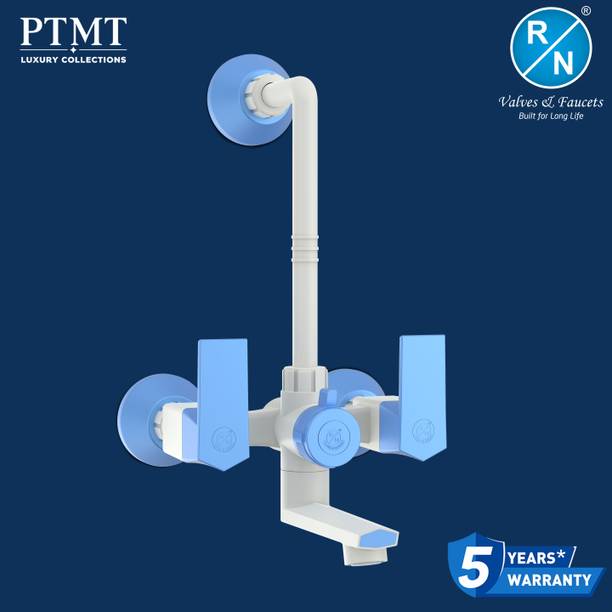 RN Luxury PTMT G20 Collection Wall Mixer Faucet with L Bend & Flange for Bathroom Wall Mixer Faucet