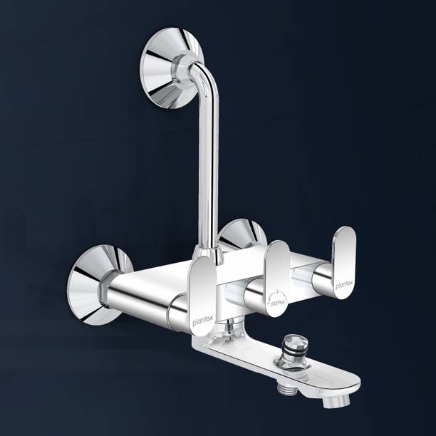 Plantex Pure Brass Orna Wall Mixer 3 in 1 with Telephonic Bend for Arrangement of Overhead & Telephone Shower - Wall Mount (ORN-219) ORN-219 Wall Mixer Faucet