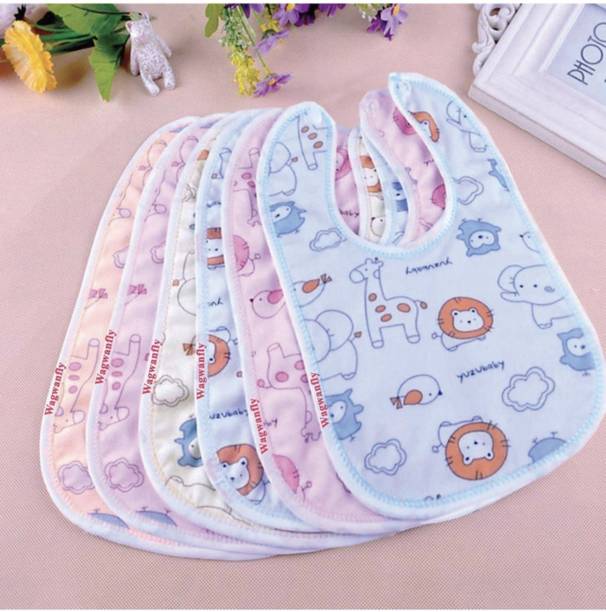 HSNAYIR Waterproof and Quick Dry Baby Bibs Pack of 3  - COTTON , PLASTIC