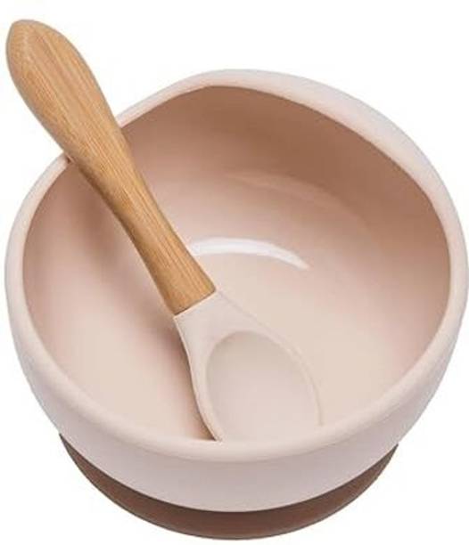 Naidev Baby Bowls with Suction Stay Silicone Food Bowl for Babies  - SILICONE