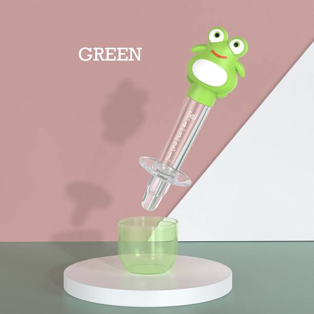 The Little Lookers Baby Medicine Dropper/Dispenser, Medicine Feeder with Case (Frog Shape)  - Food-Grade Silicon
