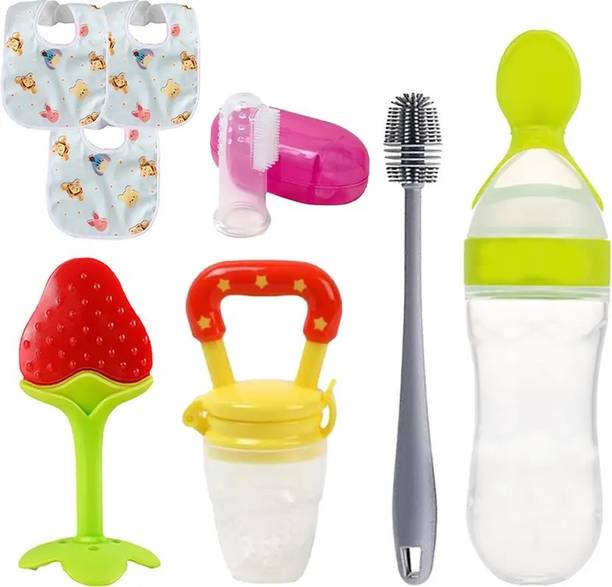 CrazzyShopperz MULTI USE PACK OF 6 Pieces Combo Set For Your New Born Babies  - silicone
