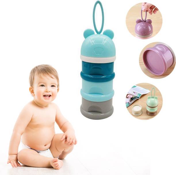 Safe-o-kid Baby Food Milk Powder Storage, BPA-free Portable 3 Layer Container for Baby  - PP Material