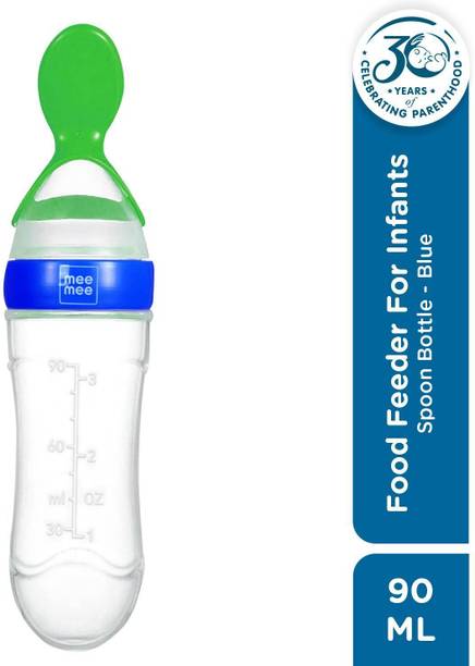 MeeMee Baby Food Feeder Mini Meal Silicone Spoon Bottle for 6+ Month Baby, BPA Free  - Silicone