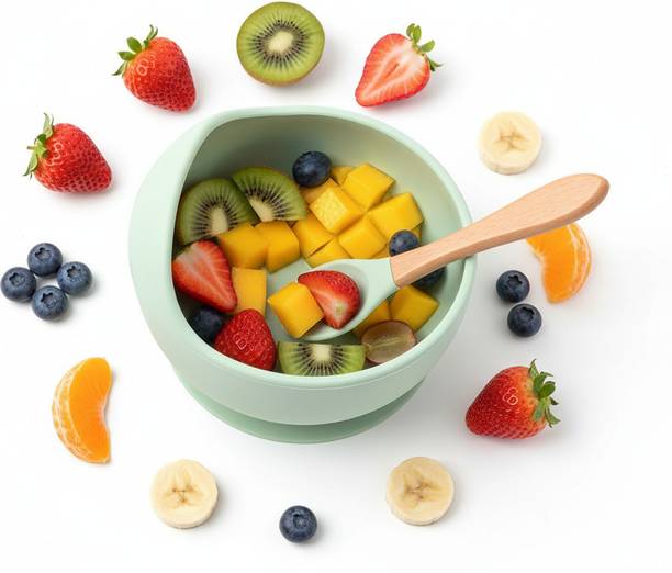 Kaushaliyacreation Baby Feeding Bowl with Spoon  - Silicone