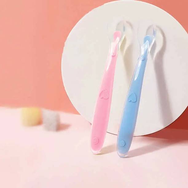 Kruziva Soft Tip Silicone Baby Feeding Spoons – First Stage Infant Training Spoon  - Silicon