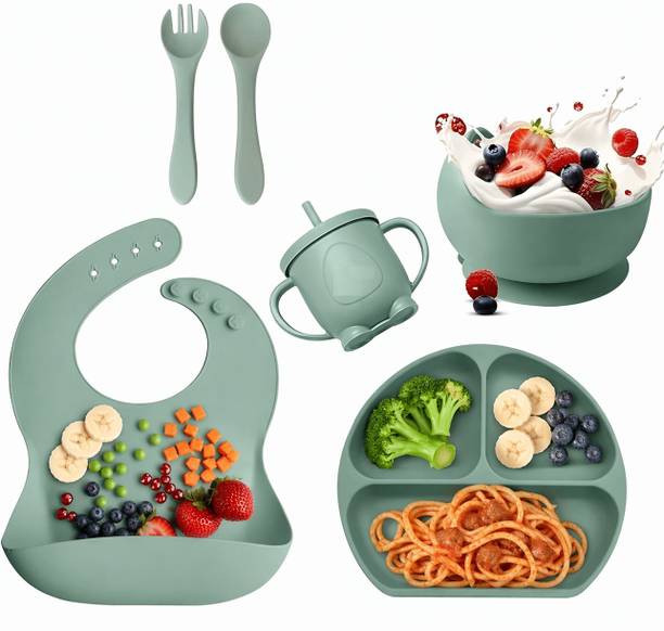 OMTHIA Silicone Baby Feeding Set  - Food-Grade Silicone, 100% Food-Grade Silicone, BPA-Free Silicone