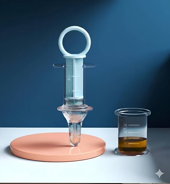 WANQLYN Anti-Choke Baby Medicine Feeder Syringe with Soft Silicone Pacifier Tip  - Plastic