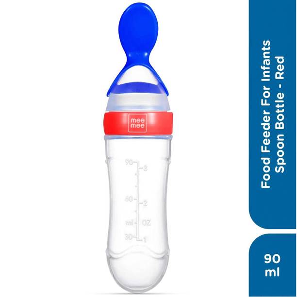MeeMee Baby Food Feeder Mini Meal Silicone Spoon Bottle for 6+ Month Baby, BPA Free  - Silicone