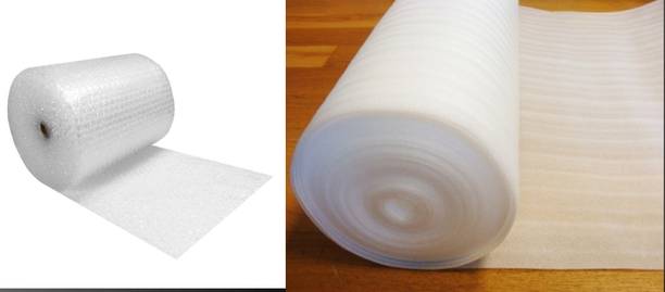SHRI KHATU SHYAM Heavey Air Bubble and Foam Sheet 3mm Combo Set 20 Ft L 20 Inch W , Felt Sheet