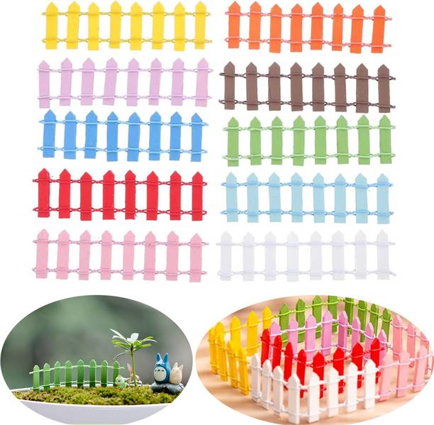SERPLEX Mini Wooden Garden Fence Set 0.03 m Fence Picket