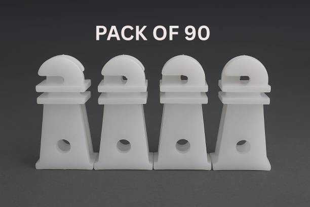 GARUDA G White Heavy Insulator for Fence Energizer and Solar Zatka Machine (Pack of 90) Polypropylene Fence Post