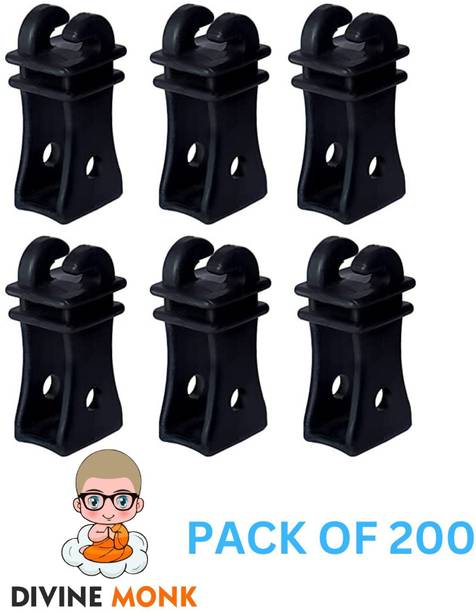divine Monk black insulator top quality heavy material pack of 200 pcs Polypropylene Fence Post