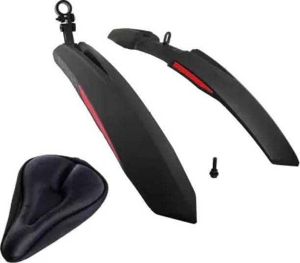 Leosportz Bicycle Mudguard ron Fitting With Cycle Seat Cover Clip-on Front & Rear Fender