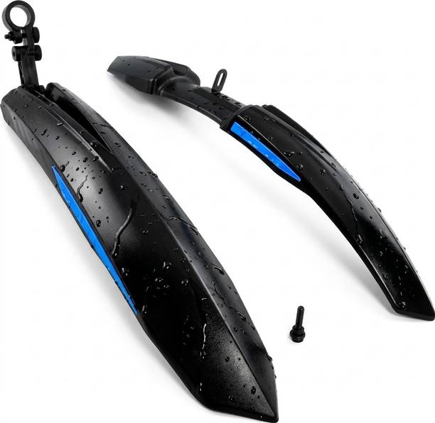 Leosportz Bicycle Atom Mudguard with Reflective Tape Clip-on Front & Rear Fender