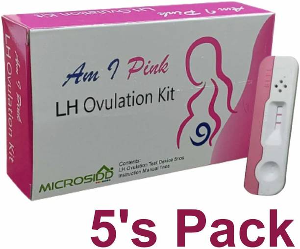 MICROSIDD Am I Pink LH Ovulation Kit (5 Tests, Pack of 5)