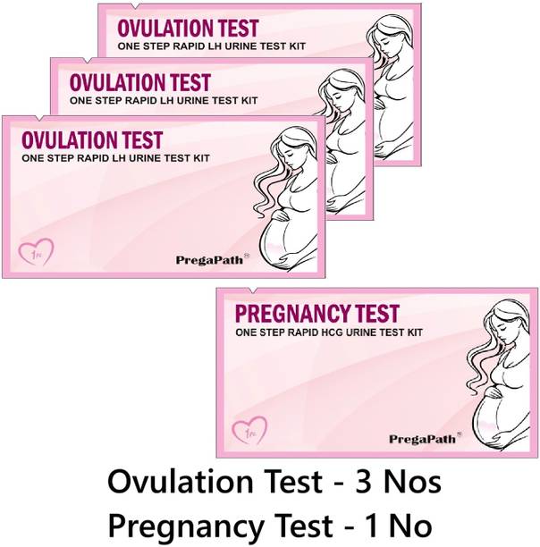 PregaPath One step Rapid LH urine Test|1 preg kit & 3 Ovulation Kit