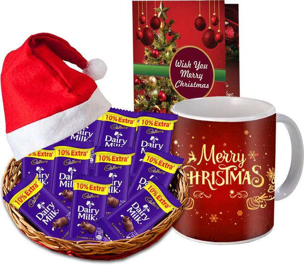 Midiron Chocolate Gift for Christmas with Santa Cap & Card IZ23-01 Assorted Gift Box