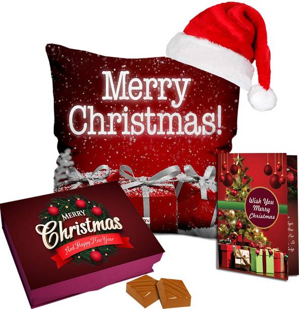 Midiron Christmas & New Year Chocolate with, Cushion and card Fiber Gift Box