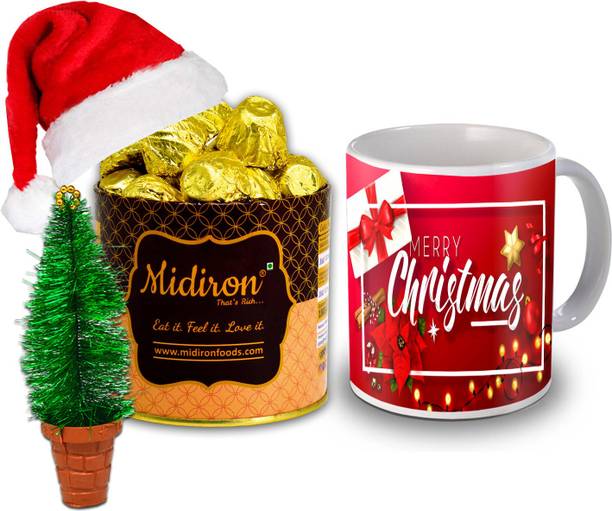 Midiron X-Mas Gift Combo for Friends & Relatives with Christmas Cap Assorted Gift Box