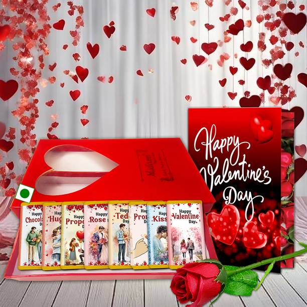 Midiron Artificial Flower, Gift Box, Greeting Card Gift Set