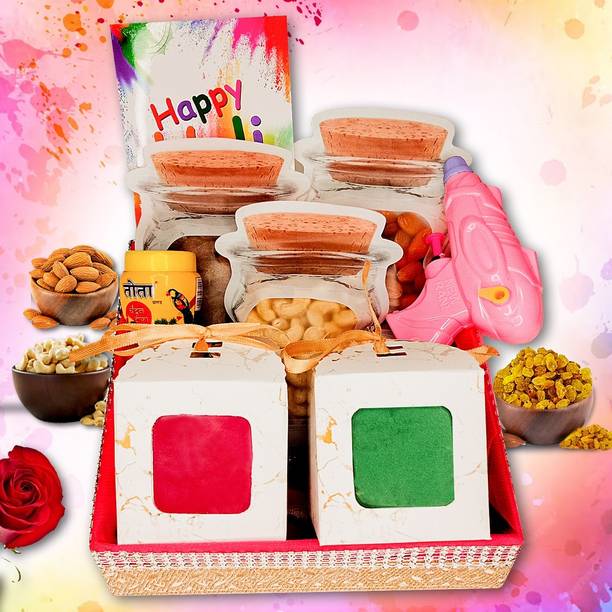 Midiron Holi Gift Hamper – A Perfect Gift for Relatives on this Special Festival Wooden Gift Box