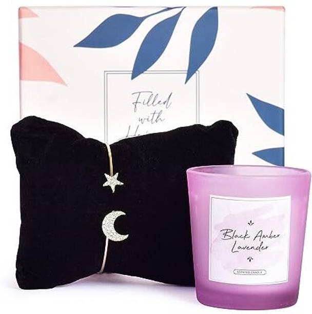 gleevers Lavender Small Candle and Bracelet 39a Paper Gift Box