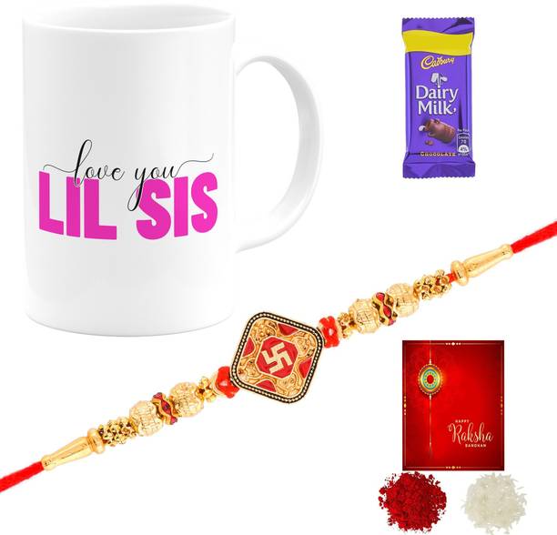 Pugnaa N-Chocolate Roli Chawal Combo 73527GLA Gold Gift Box