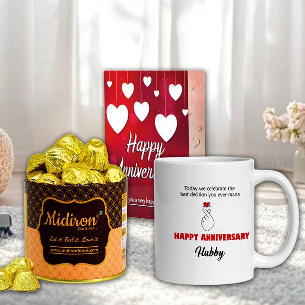 Midiron Lovely Dear Husband Anniversary Gift Combo for Him - Celebration Box Assorted Gift Box