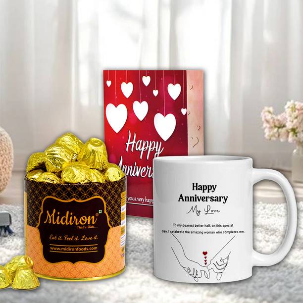 Midiron Elegant Beloved Wife Anniversary Treat – Special Celebration Combo Assorted Gift Box