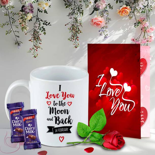 Midiron Heartwarming Kiss Day Gift for Lover –Romantic Printed Coffee Mug for Couple Ceramic Gift Box