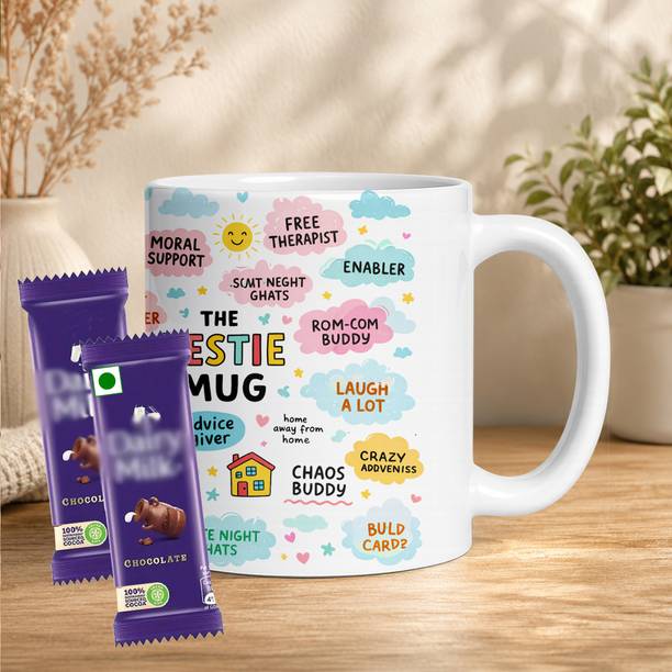 Midiron Unique Friendship Day Coffee Mug Gift – Thoughtful Combo for Bestie, Buddy/Her Assorted Gift Box