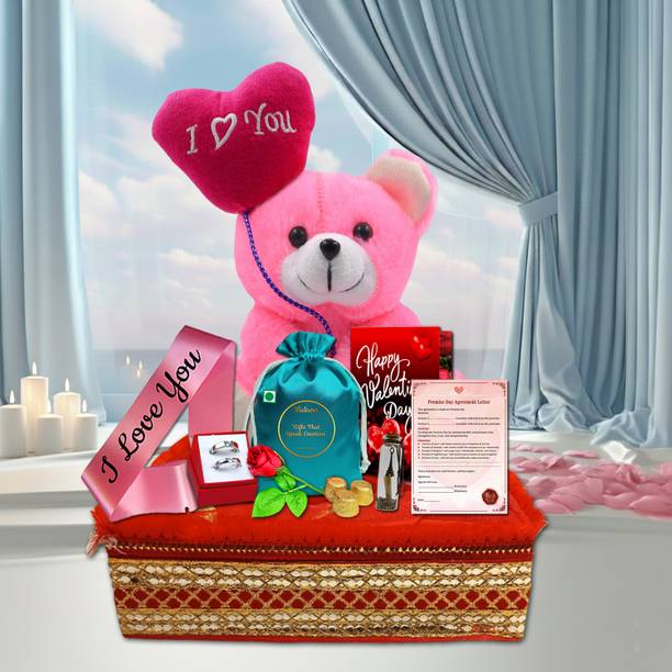 Midiron Love-Filled Gift Hamper for Fiance – Valentine Romance Combo for Boyfriend Assorted Gift Box