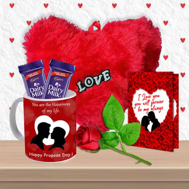 Midiron Gift Pack For Propose Day & Valentines Day - Printed Ceramic Coffee Mug Ceramic Gift Box