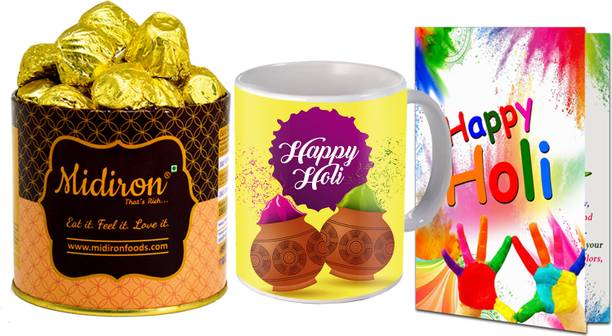 Midiron Greeting Card Combo Gift Pack with Delicious Chocolates Ceramic Gift Box