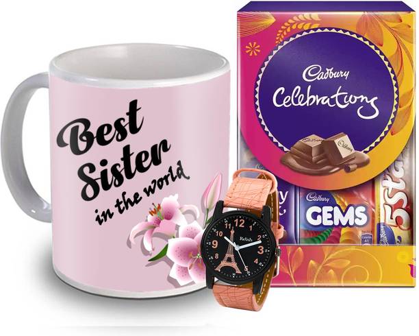 Midiron Raksha Bandhan Gift Hamper for Sister/Girls | Rakhi Gift with Watch for Girls-03 Paper Gift Box