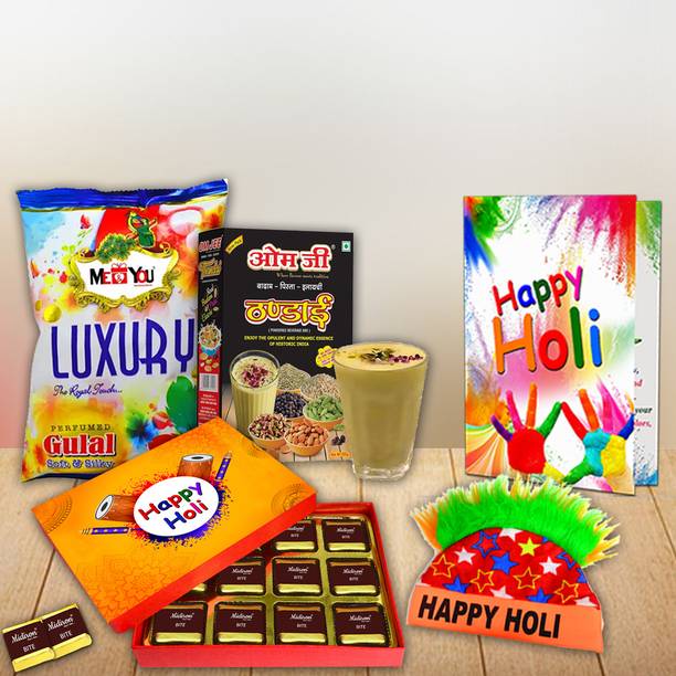 Midiron Holi Special Chocolate Gift Combo –Colorful Holi Gift Box for Friends/Corporate Assorted Gift Box
